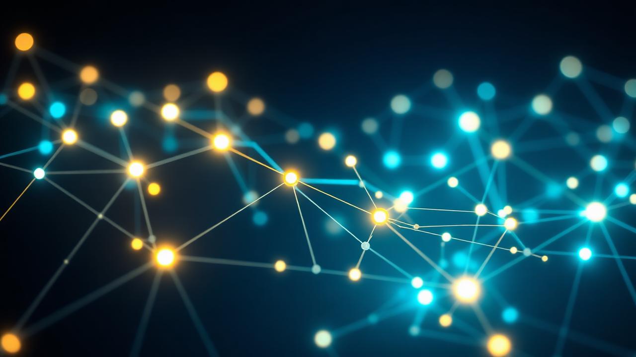 Glowing network of nodes representing high-quality backlinks