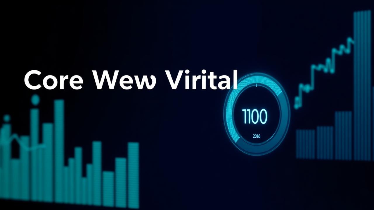 Core Web Vitals dashboard with performance speedometer
