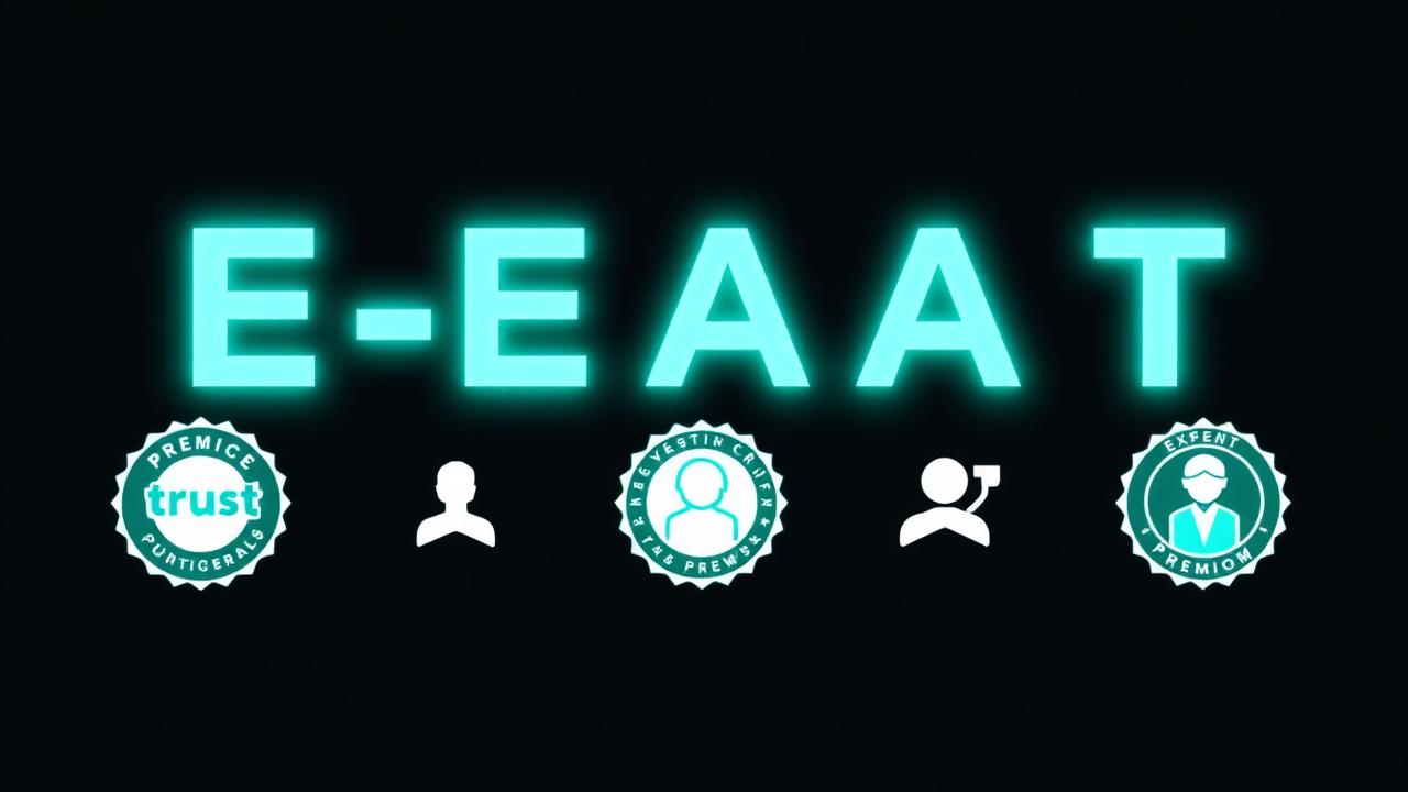 E-E-A-T trust badges and author authority icons