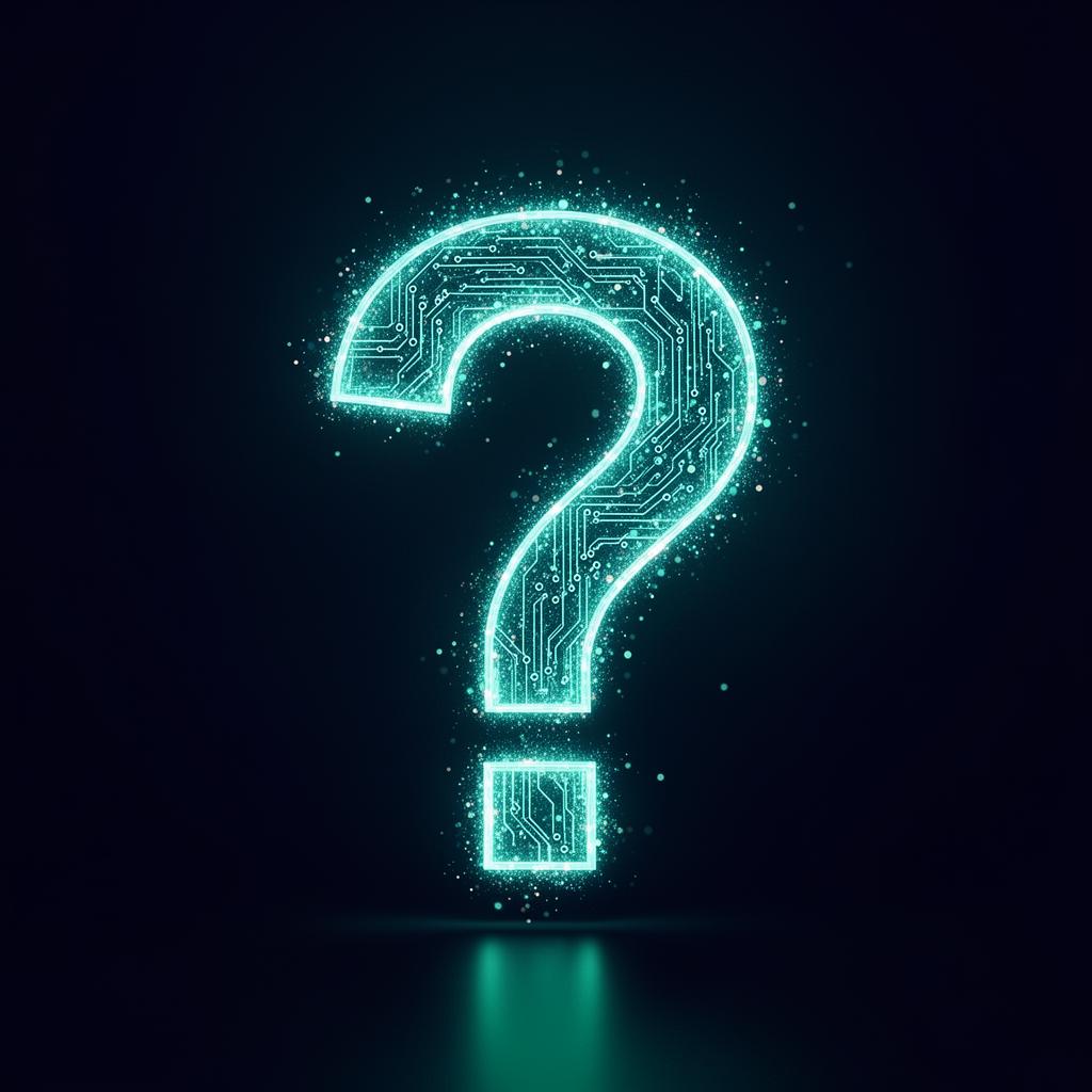 Glowing question mark — SEO quiz
