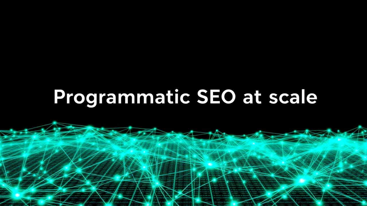 Network of nodes representing programmatic SEO at scale